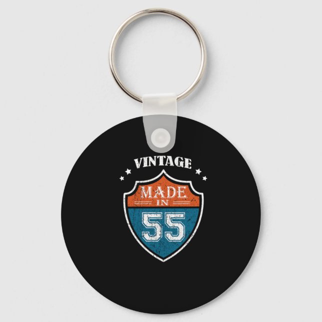 Vintage Made In 55 1955 Birthday Gift Keychain (Front)