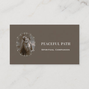 Vintage Madonna and Child with Silver Frame Appointment Card