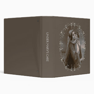 Vintage Madonna and Child with Silver Frame Binder