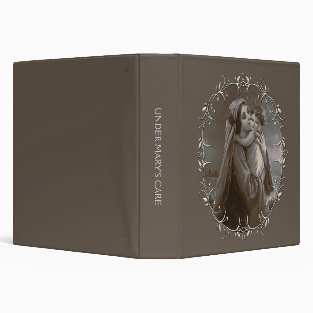 Vintage Madonna and Child with Silver Frame Binder (Background)