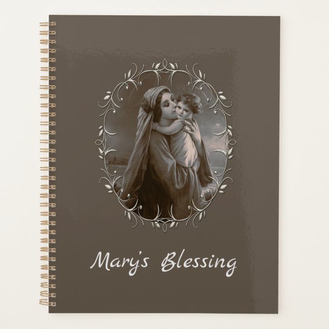 Vintage Madonna and Child with Silver Frame Planner (Front)