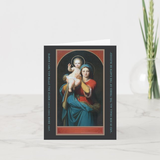 VINTAGE MADONNA AND CHRIST CHILD  CARD (Front)