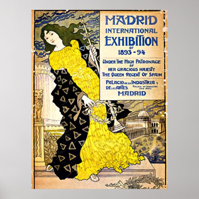 Vintage: Madrid International Exposition, 1893-94 Poster (Front)