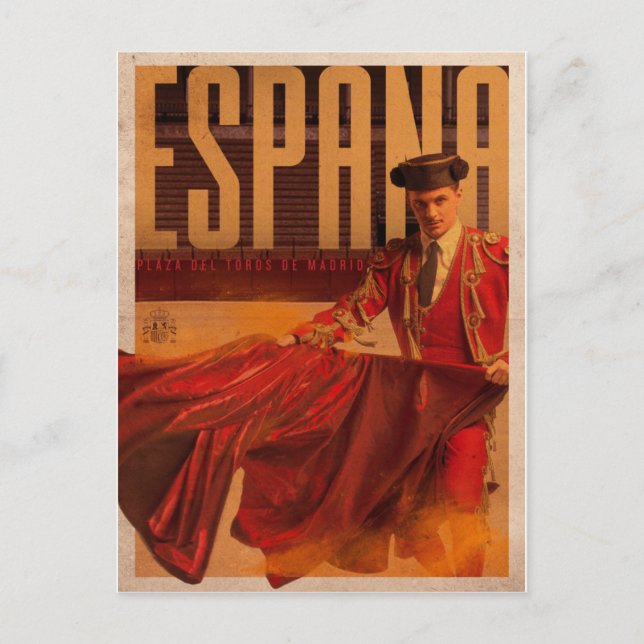 Vintage Madrid Matador Postcard (Front)