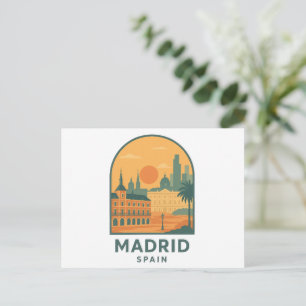 Vintage Madrid Spain Travel – Retro City Postcard