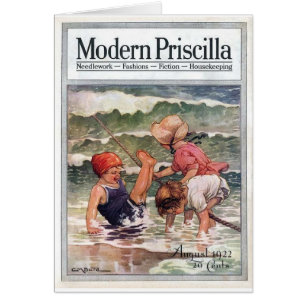 Vintage Magazine - Children At the Beach,