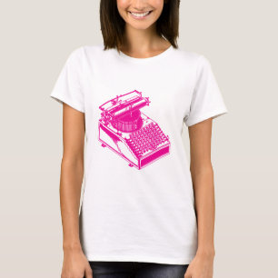 Vintage Magenta Mechanical Typewriter T-Shirt