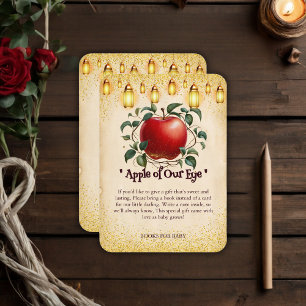 Vintage Magic Apple of Our Eyes Baby Shower Enclosure Card