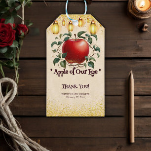 Vintage Magic Apple of Our Eyes Baby Shower Gift Tags