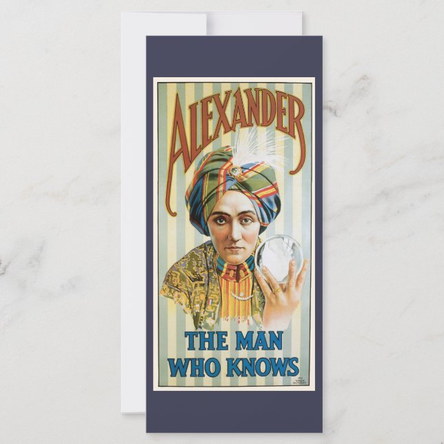Vintage Magic Poster, Alexander, the Man Who Knows (Front)