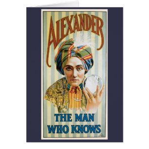 Vintage Magic Poster, Alexander, the Man Who Knows