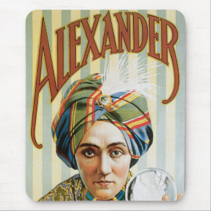 Vintage Magic Poster, Alexander, the Man Who Knows Mouse Pad