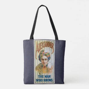 Vintage Magic Poster, Alexander, the Man Who Knows Tote Bag