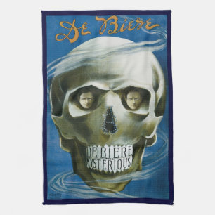Vintage Magic Poster, De Biere the Mysterious Kitchen Towel