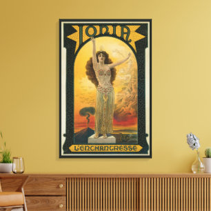 Vintage Magic Poster, Ionia L'Enchantress Canvas Print