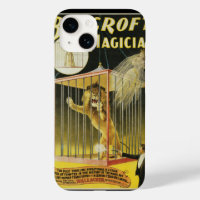 Vintage Magic Poster, Magician Bancroft and Lion