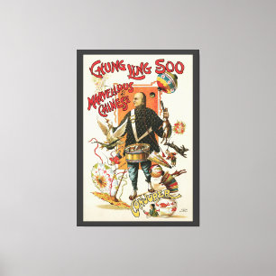Vintage Magic Poster, Magician Chung Ling Soo Canvas Print