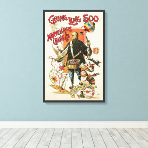 Vintage Magic Poster, Magician Chung Ling Soo Canvas Print