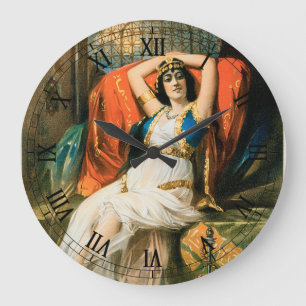 Vintage Magic Poster, Magician Frederick Bancroft Large Clock