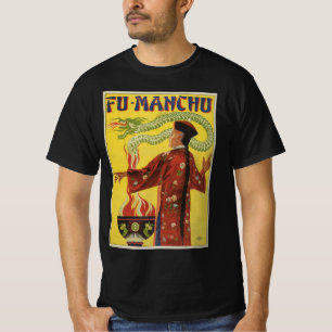 Vintage Magic Poster, Magician Fu-Manchu T-Shirt