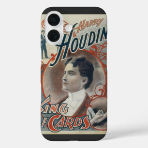 Vintage Magic Poster, Magician Harry Houdini iPhone 16 Case
