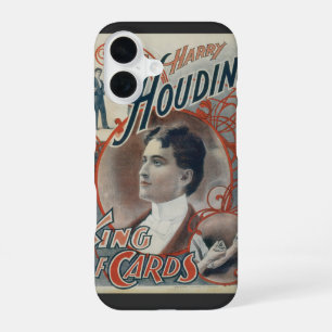 Vintage Magic Poster, Magician Harry Houdini iPhone 16 Case