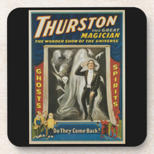 Vintage Magic Poster, Thurston, The Great Magician Coaster