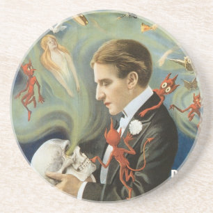 Vintage Magic Poster, Thurston, The Great Magician Coaster