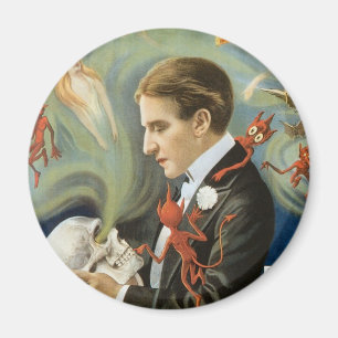Vintage Magic Poster, Thurston, The Great Magician Magnet