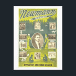 Vintage Magician Advertising Poster: Newmann Postcard<br><div class="desc">This postcard features a reproduction of a vintage theatre advertising poster for magician Newmann the Great,  hypnotist and mind reader.</div>