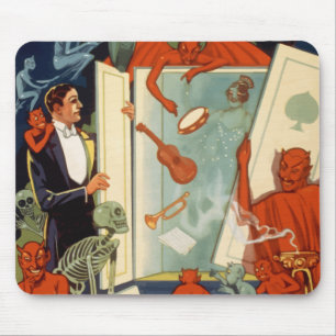 Vintage Magician Carter the Great Magic Act Mouse Pad