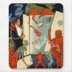 Vintage Magician Carter the Great Magic Act Mouse Pad