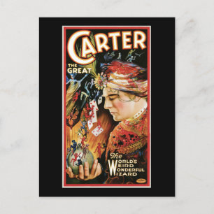 Vintage Magician Carter the Great Postcard