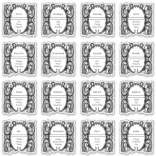 Vintage Magickal Herbs Witchcraft Jar Labels