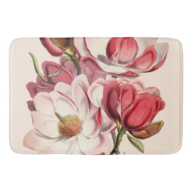 Vintage Magnolia Bath Mat (Front)