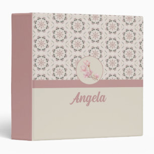 Vintage Magnolia Floral Ephemera Pattern Binder