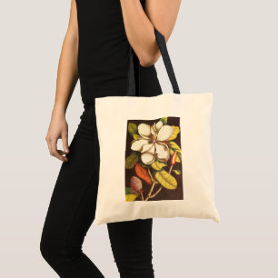 Vintage Magnolia Flowers Plant With Seeds Tote Bag