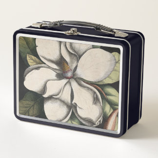 Vintage Magnolia  Metal Lunch Box