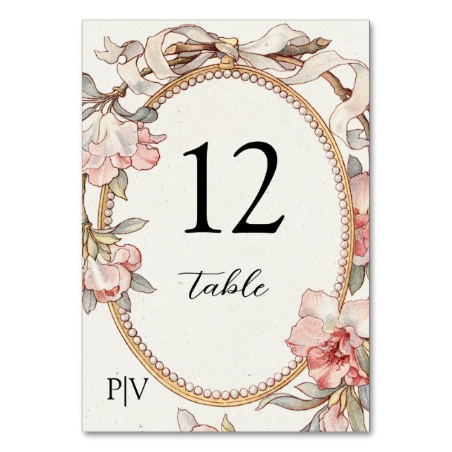 Vintage Magnolia Table Number (Front)