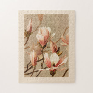 Vintage Magnolias Lithograph Jigsaw Puzzle