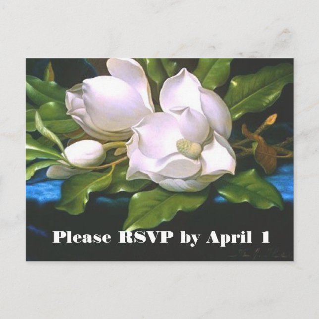 Vintage Magnolias RSVP Postcard (Front)