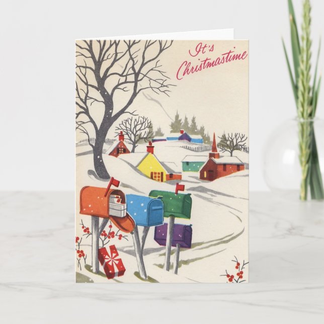 Vintage_mailboxes_Christmas_Card Holiday Card (Front)