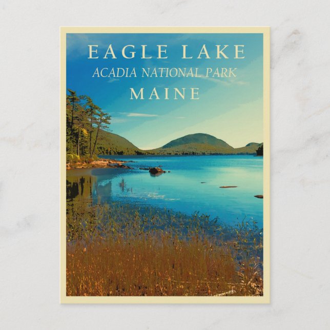 Vintage Maine Acadia National Park Travel Postcard (Front)