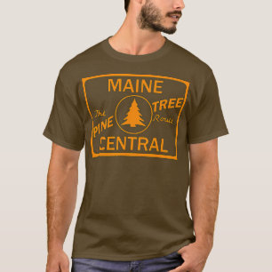 Vintage Maine Central Pine Tree Train Route T-Shirt