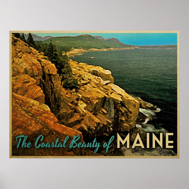 Vintage Maine Coast Poster (Front)
