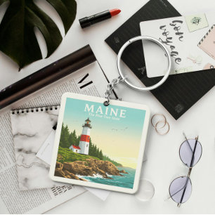 Vintage Maine Keychain
