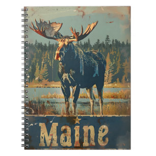Vintage Maine Moose Notebook