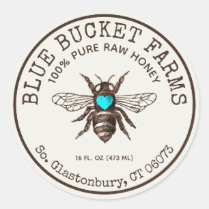 Vintage maison miel Bee Jar Étiquette