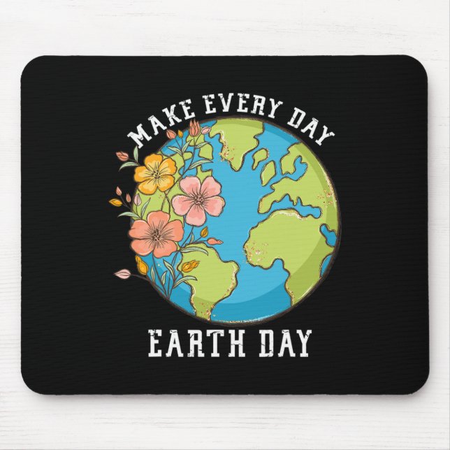 Vintage Make Everyday Earth Day  Mouse Pad (Front)