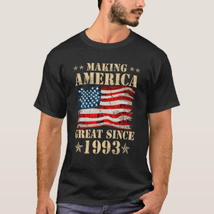 Vintage Making America Flag Great Since 1993 Birth T-Shirt